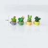 4 шт. Мини-кактус, подарок на День святого Валентина, креативное маленькое свежее украшение в виде кактуса, смоляное растение, небольшой горшок, украшение для автомобиля
