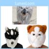 Плюшевая маска-голова хаски с забавным костюмом животного для Хэллоуина и вечеринок