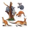 TOYMANY 7 шт. Фигурки Животных Набор Фигурок Животных Австралии Реалистичные Игрушки Животные Кенгуру Коала Семья Популярные Животные Игрушки Подарки на День Рождения Рождество