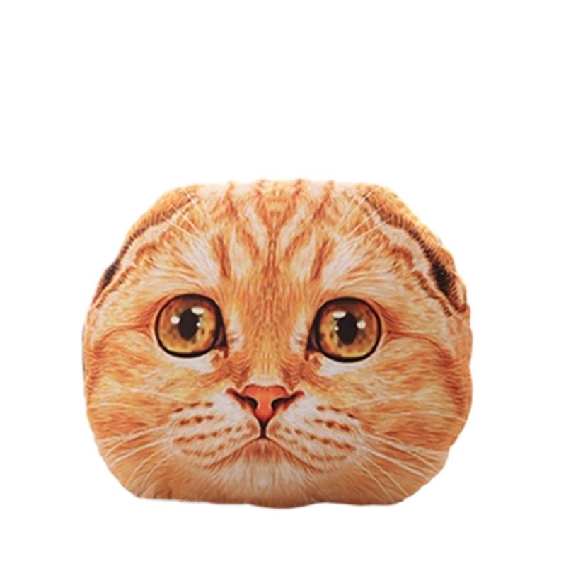 Милая и креативная 3D подушка в виде кошачьей головы, мягкая плюшевая подушка-кошка-инопланетянин, подарок