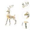 Deer Figurine Resin Sculpture for Home Display, Reindeer Ornament Living Space