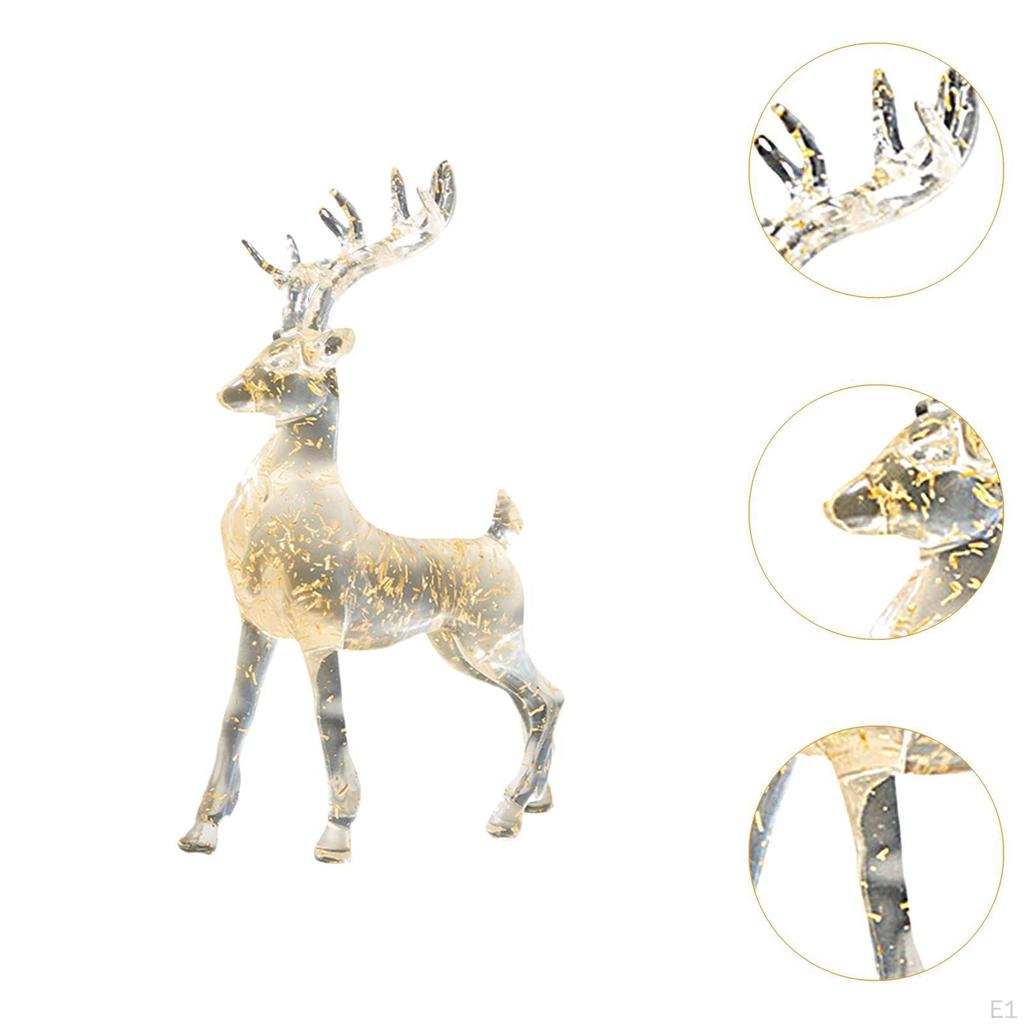Deer Figurine Resin Sculpture for Home Display, Reindeer Ornament Living Space