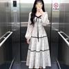 Женское французское цветочное платье с квадратным вырезом - Платье-миди с акцентом на талии для весны/лета 2025