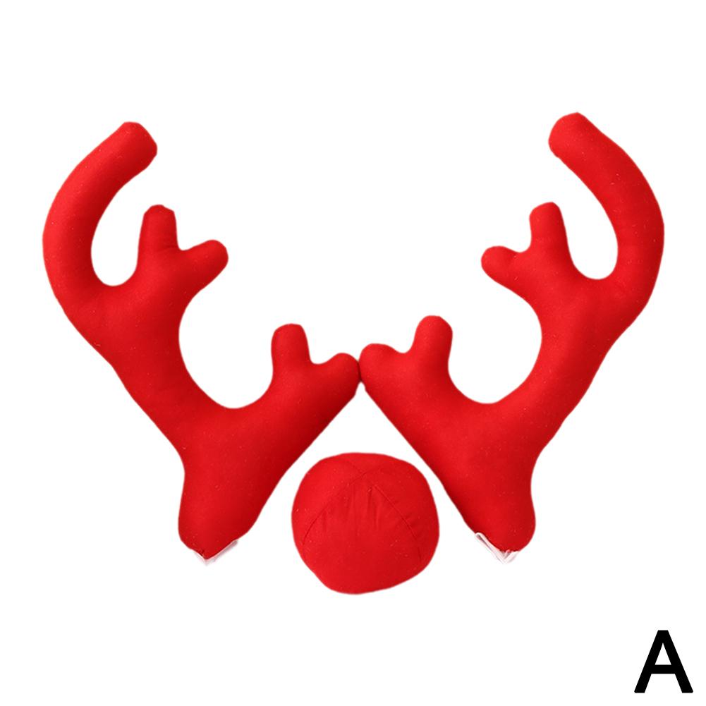 Car Christmas Decorations Creative Antlers Holiday Celebration Antlers Decorations Body Atmosphere Cloth Cute Decorat Trend Y6C9