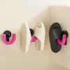 Suction Cup Wall Mounted Slipper Rack No Drilling Required Bathroom Wall Hanging Drain Hook Shoe Hanger Organizers Rack