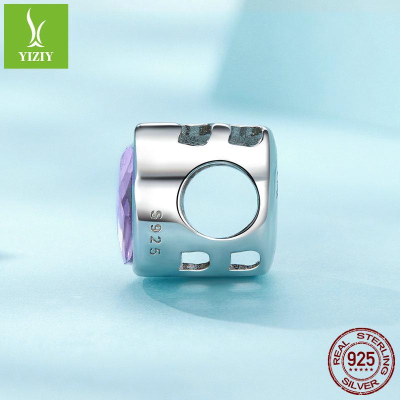 Серебряные бусины Ziyun «Цветной кот» из серебра 925 пробы – Милые питомцы, бусины для браслета «Сделай сам» SCC2469