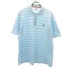 Made In Japan Border Pattern Short Sleeve Half Zip Polo Shirt Men's Used