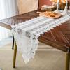 Lace Table Runner White TV Cabinet Tablecloth Wedding Table Decoration Centerpieces Modern Elegant Luxury Home Decor