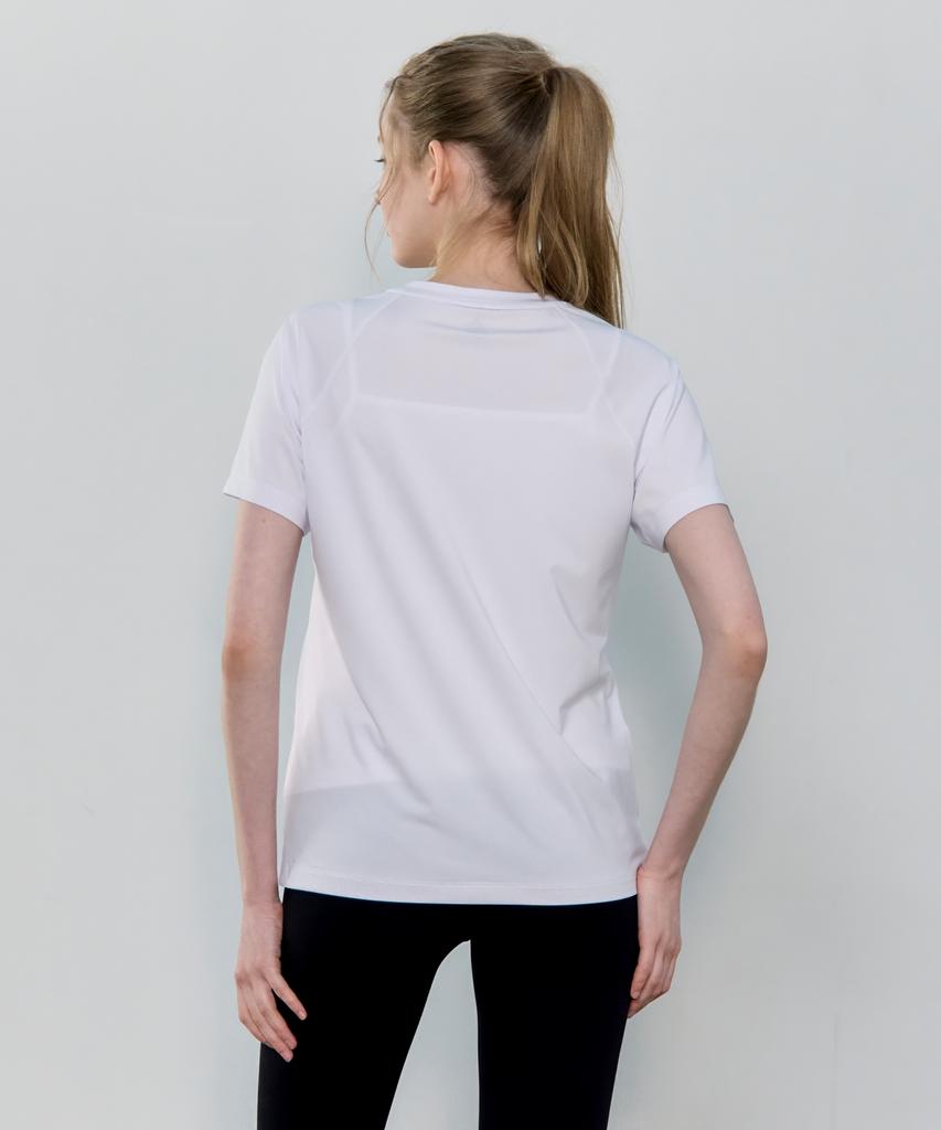 BASIC HOUSE Women'S Cool Breeze Raglan Round Short Sleeve T-Shirt White Lzts3223 (Type B)