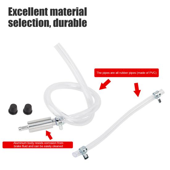 Шланг для прокачки тормозов Универсальный комплект для прокачки тормозной жидкости Простой в использовании Автомобиль Мотоцикл Односторонний обратный клапан Трубка Комплект инструментов для прокачки