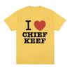 Футболка I Love Chief Keef унисекс, повседневная футболка с коротким рукавом, винтажная готическая футболка большого размера из хлопка, хип-хоп, уличная одежда, унисекс, топ