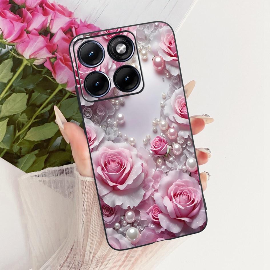 For Funda Motorola Edge 70 Fusion 2026 Phone Case New Fashion Flower Bow Soft Black Silicone Cover For Moto Edge 70Fusion+ Cases