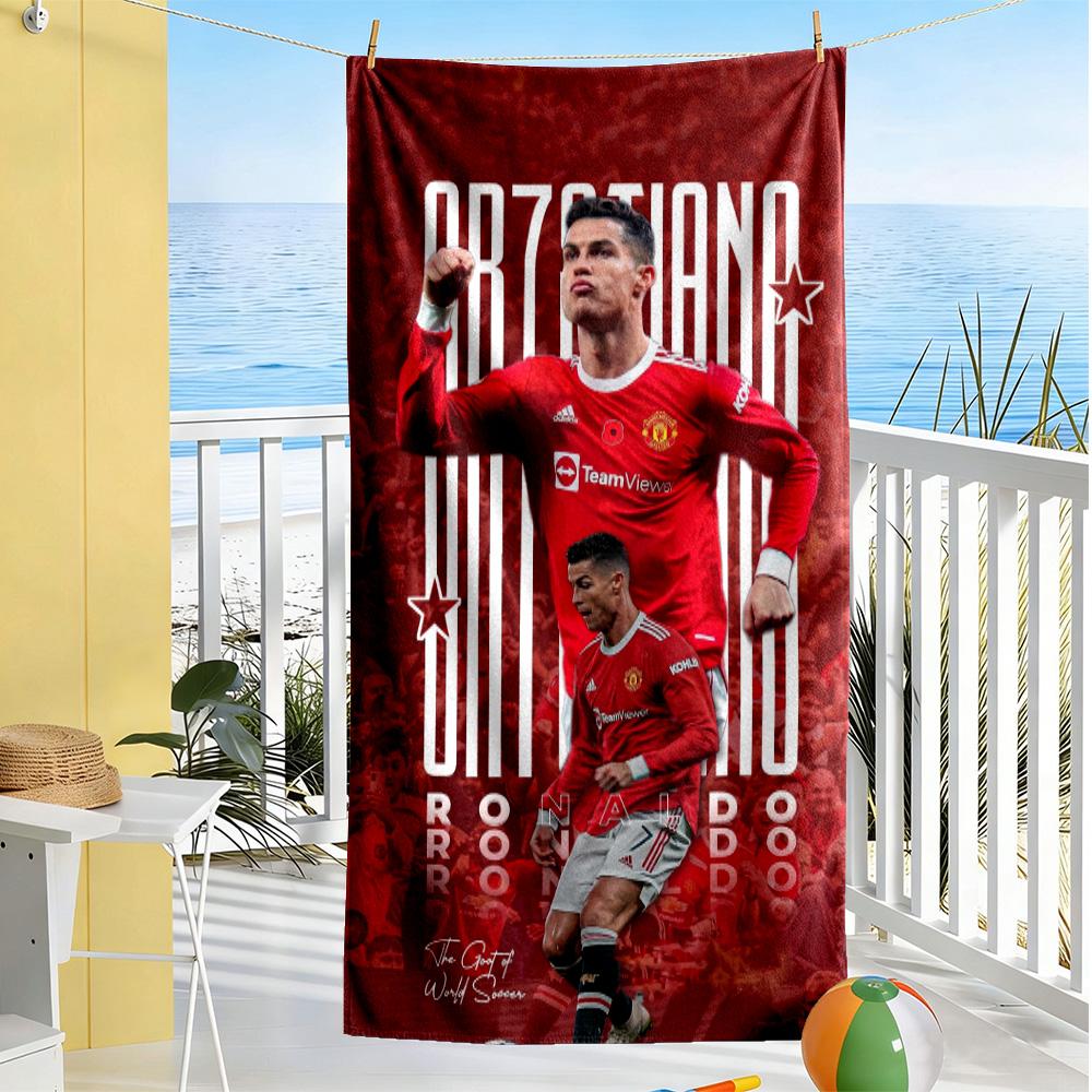 Ronaldo's Legacy Football Beach Towel High Absorbency & Quick-Dry Comfortable Lightweight