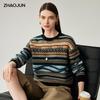 Женский кашемировый свитер с жаккардовым узором Fair Isle от Zhaojun