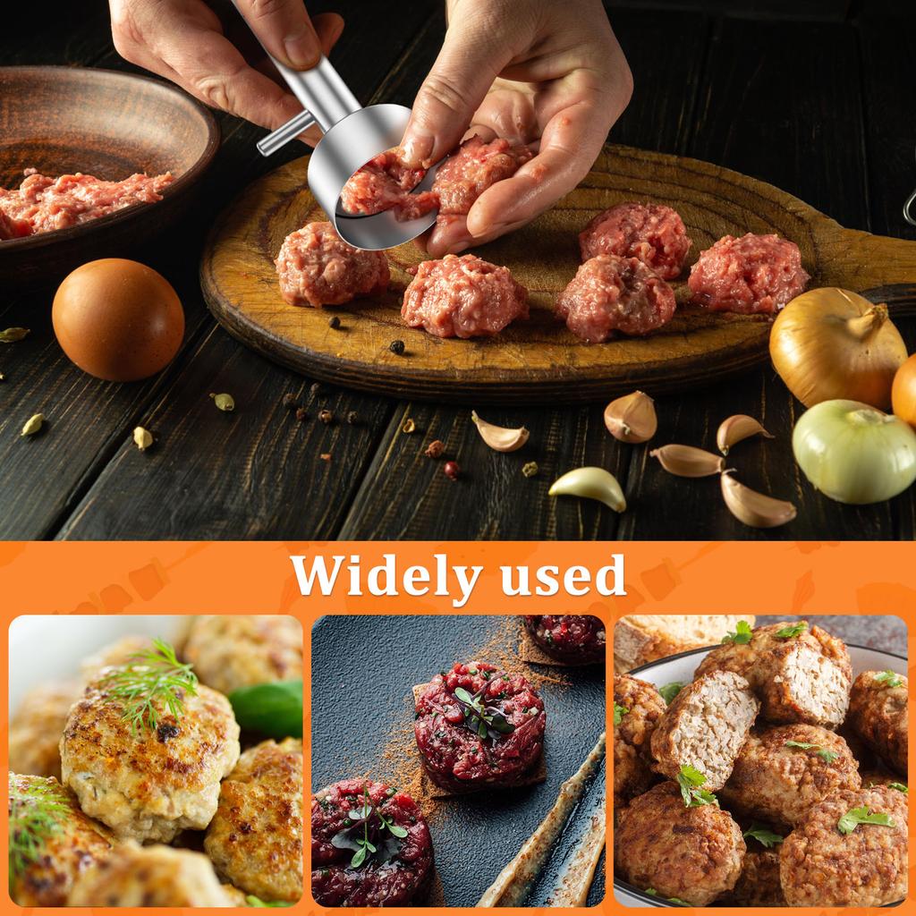 Инструменты для приготовления фрикаделек из фалафеля Профессиональная ложка для приготовления фалафеля из нержавеющей стали Нелипкая форма для фалафеля Кухонные принадлежности