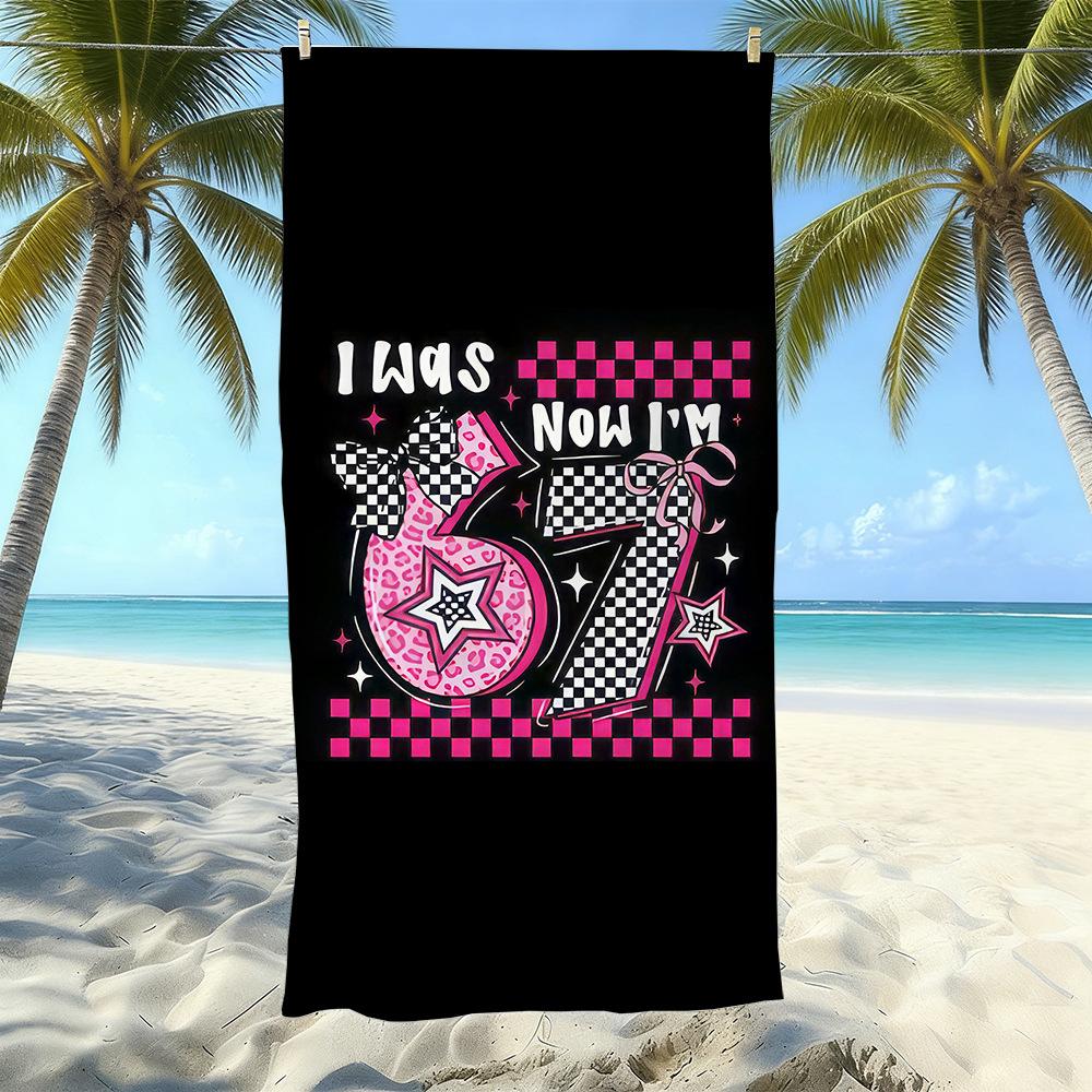 Explosive 67 Digital Printed Beach Towel Sand-Proof Absorbent Bath Towel Seaside Vacation Quick-Drying Towel