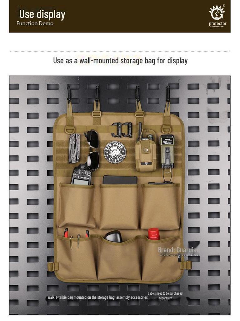 Многоцелевая тактическая сумка для хранения на спинке автомобильного сиденья