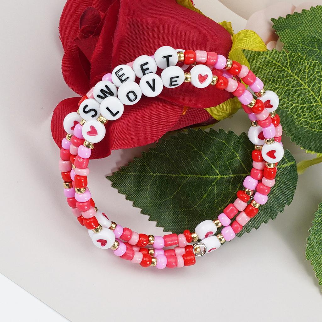 Valentine's Day Bracelet XOXO Soft Pottery Love Qixi Gift Wrapping Rice Ball