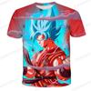 2025 Новая Мода Футболка 3D Dragon Ball Летняя С Коротким Рукавом Круглый Вырез Гоку Вегета Мужская Повседневная Футболка Мальчиков