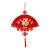 Chinese New Year Decoration Red Fu Character 3D Fan Shaped Hanging Pendant