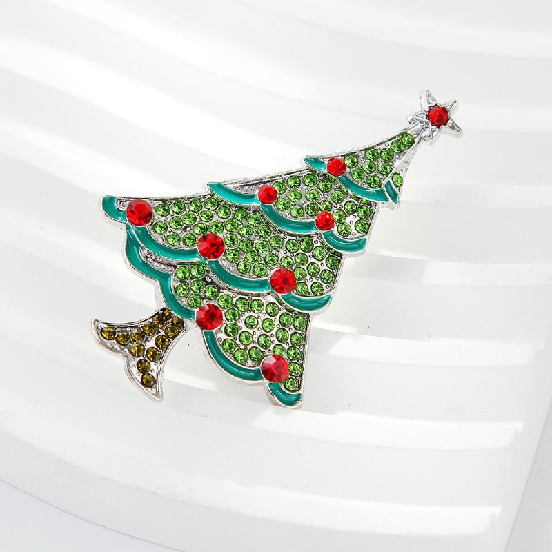 Enamel Christmas Tree Brooches Pins For Women Clothing Coat Accessries Gifts