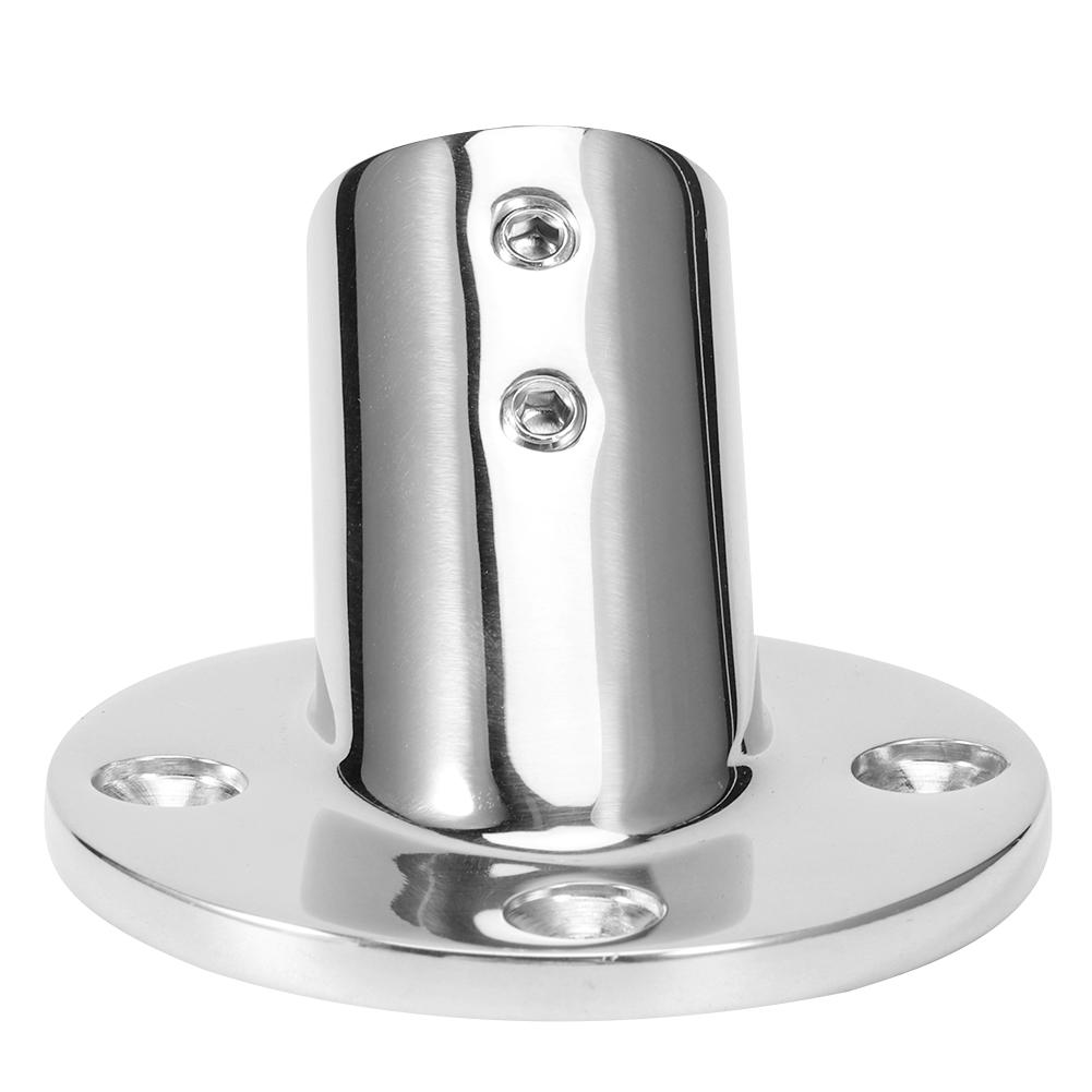 45 Degree Round Tube Base Hand Rail Railing Fitting 316 Stainless Steel Marine Boat