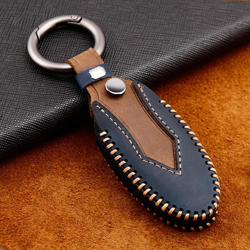 Чехол для автомобильного ключа из натуральной кожи для Nissan SENTRA LIVINA TIIDA MARC KICKS X-TRAIL TEANA J10 J11 T32 Qashqai