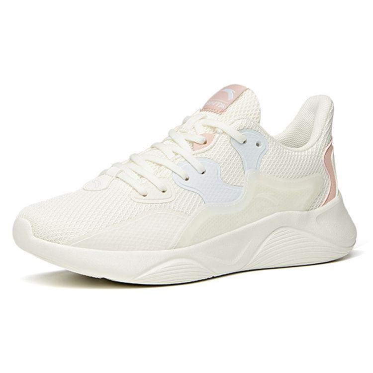 Anta Легкие амортизирующие нескользящие сбалансированные низкие повседневные туфли женские кроссовки белые серые 922115533-2