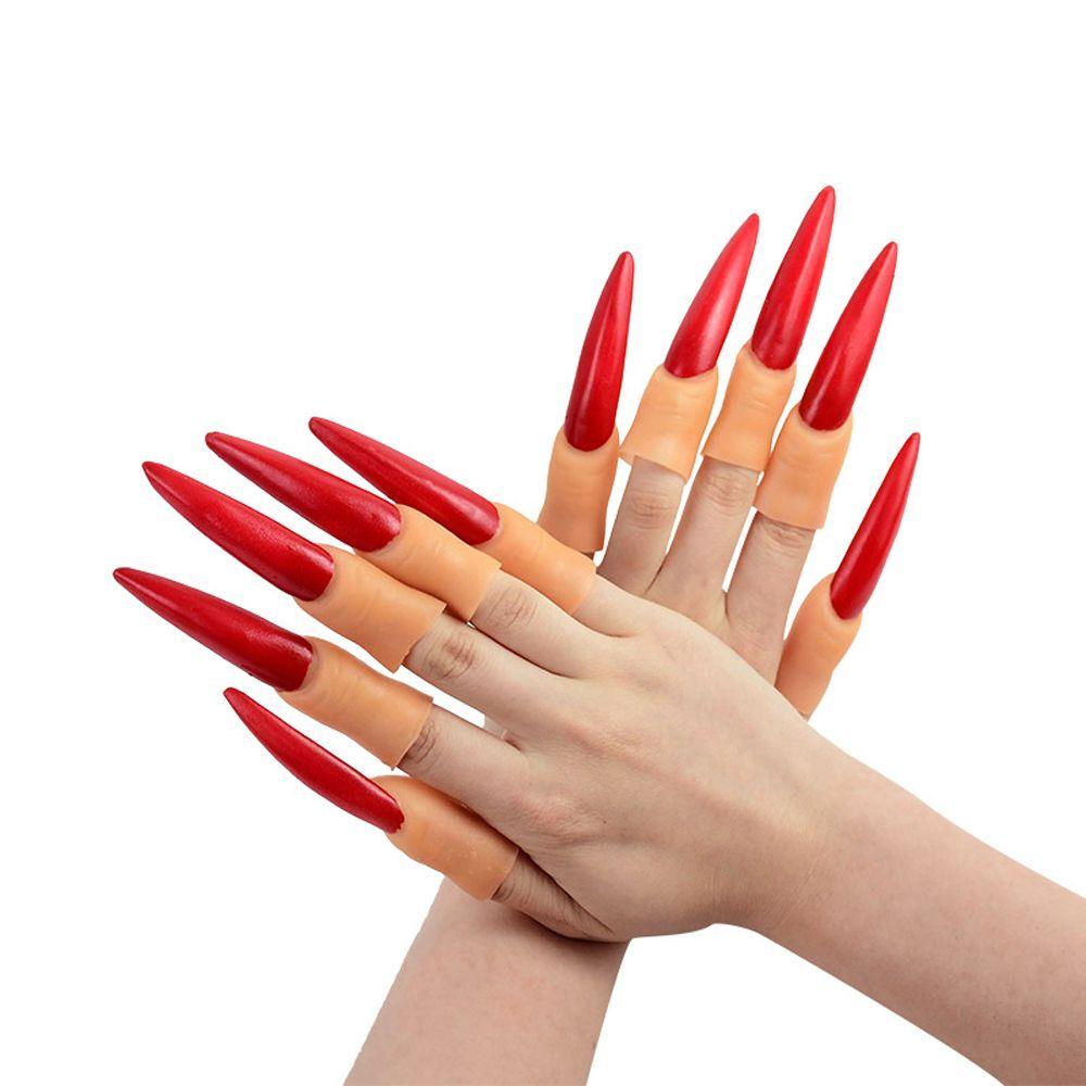 Set Witch Nails For Women Men Halloween Prop Toys Halloween Supplies Witch Nose Wicked Witch Decor