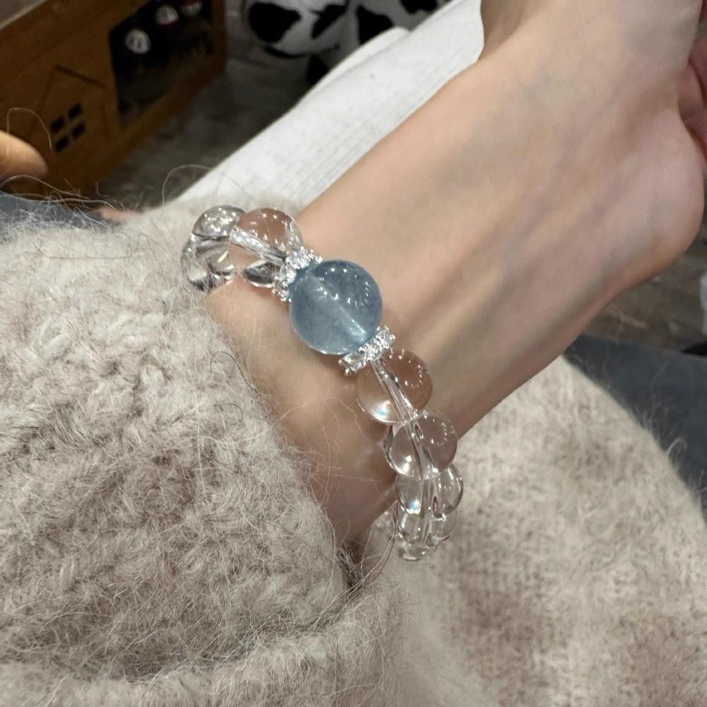 Elastic Clear Crystal Bracelet Wristband Vintage Beaded Bracelet Crystal Beads Bracelet Lovers