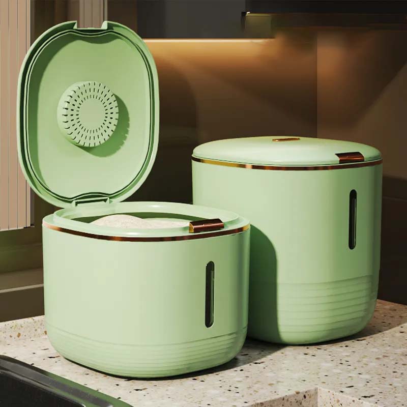 Бытовой пресс для ведра для риса, открытый, защищенный от насекомых, влагостойкий силиконовый герметичный ящик для хранения зерна, резервуар для риса, 10 кг, контейнер для хранения зерновых, дозатор еды
