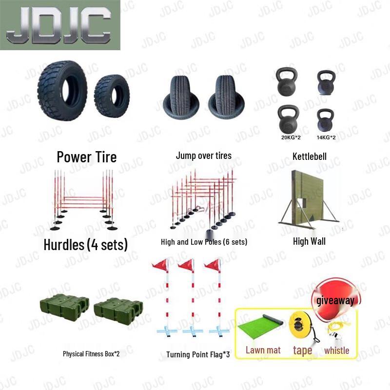 JDJC New Outline 400M Combined Obstacle Course Training Set