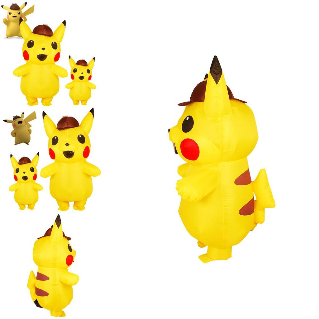 Versatile Kids Adult Mascot Detective Pikachu Inflatable Costume With Timeless Appeal For Any Occasion