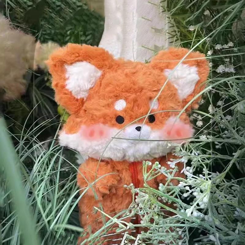 Мультяшный лис плюшевый пенал милые животные пушистые школьные принадлежности мягкая сумка для хранения канцелярских принадлежностей подарки для студентов