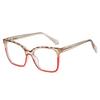 Tr High Definition Anti-Blue Glasses Personalized Contrast Trend Glasses Frame Retro Cat Eye Plain Flat Mirror