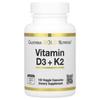 Vitamin D3 + K2 (Mk-7), 180 Veggie Capsules