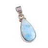 Natural Republic Larimar Gemstone 925 Solid Sterling Silver Pendant 1.25'' i8L65