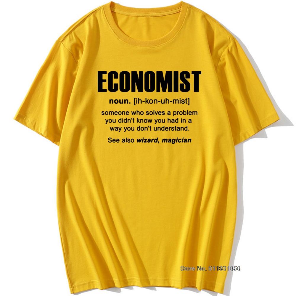 Cool Economist Definition Noun Funny T Shirt Men Short Sleeves Hip Hop Vintaged O-Neck Cotton T Shirts