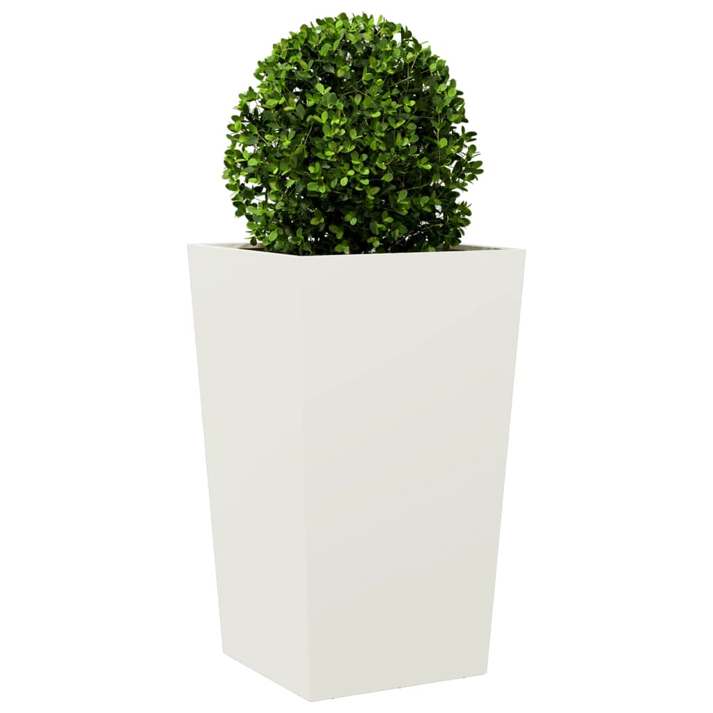 White Plant Pot 45 x 45 x 75 cm Steel