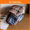 Fresh Style Checkered Cap With Lightweight Cotton For Spring Summer Wear