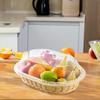 Хлебная корзина из искусственного ротанга с акриловой крышкой для хранения продуктов, многофункциональная тканая