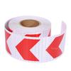 10CM*10M White-Red Arrow Adhesive Reflective Warning Tapes Waterproof Concipucious Traffic Safety Warning Reflectors For Things