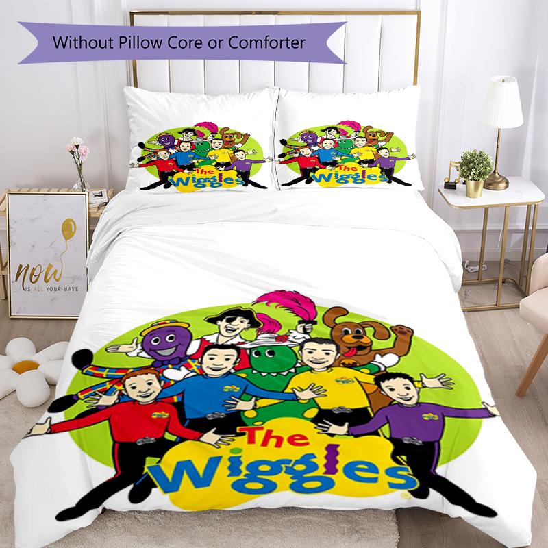 3pcs The Wiggles Bedding Set Duvet Cover Closure Includes 1 Duvet Cover & 2 Pillowcases, Soft and Comfortable for All Seasons.