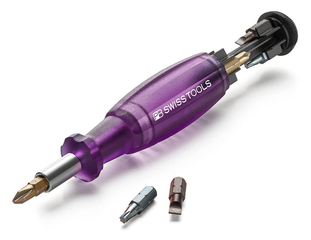 PB Swiss Tools Multicraft C6 Driver Purple Bits, 8-Piece Set, Interchangeable, Insider, (6464.PURPLE)