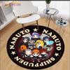 Круглый ковер с рисунком Наруто для гостиной, косметический коврик для девочек, коврик для спальни, коврик для спальни, детский коврик для девочек