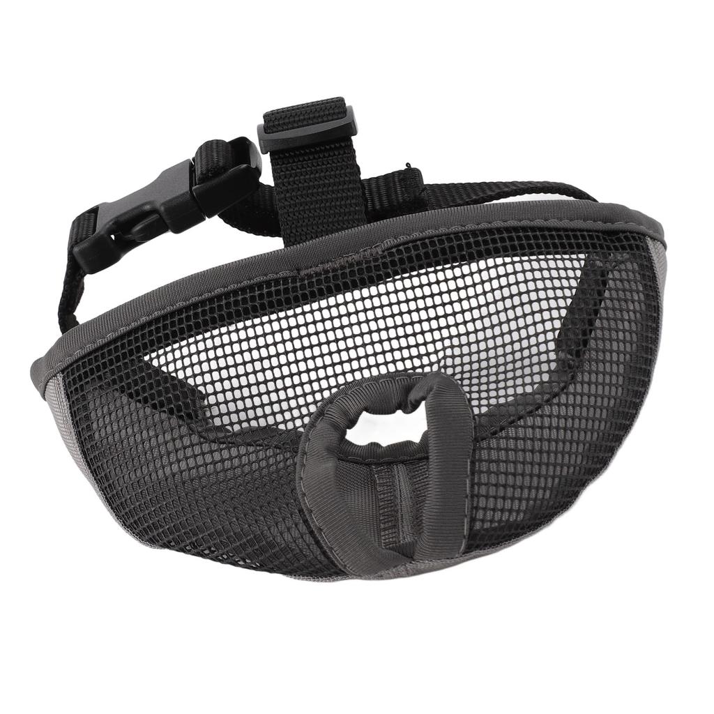 Short Snout Dog Muzzle Soft Comfortable Breathable Flat Face Bulldog Muzzle for Biting Chewing