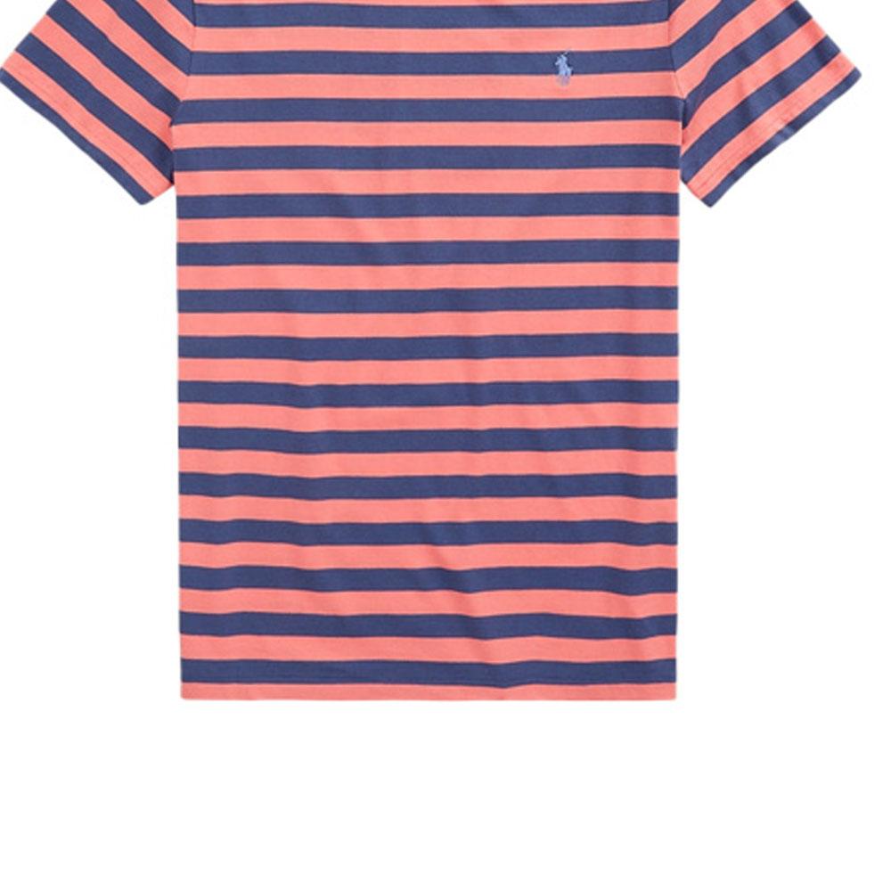 Polo Ralph Lauren Ss22 Полосатая футболка с коротким рукавом и круглым вырезом Мужские топы Красный MNPOTSH1N821153-600