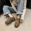 Fashion Women's Shoes 2024 Fashion Front Lace-up Women's Vulcanize Shoes New Leopard Print Breathable Round Head Ladies Casual Shoes