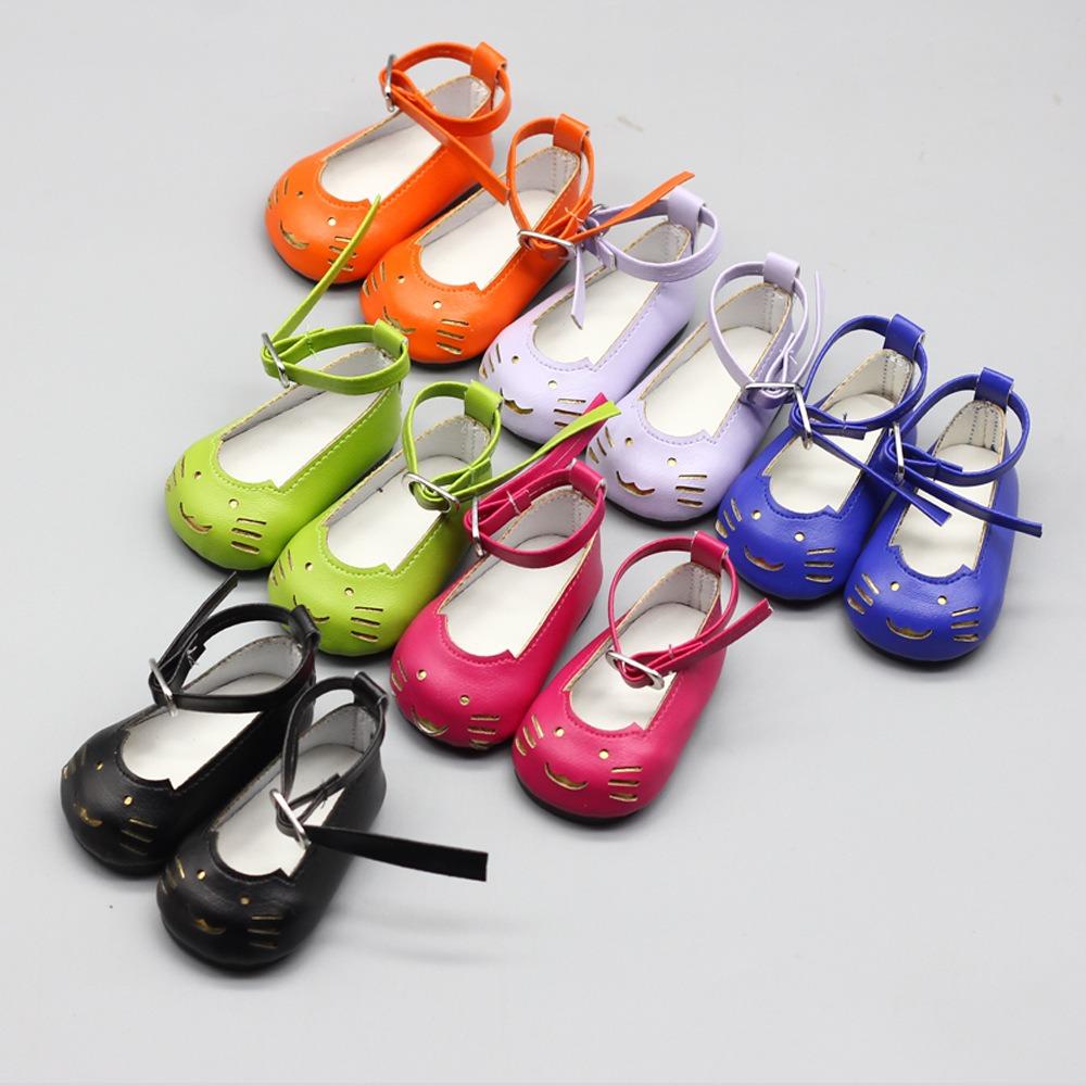 Cute Baby Doll Shoes Cartoon Doll Cosplay Accessories Kids Toy PU Leather Shoes  for 1/3 BJD