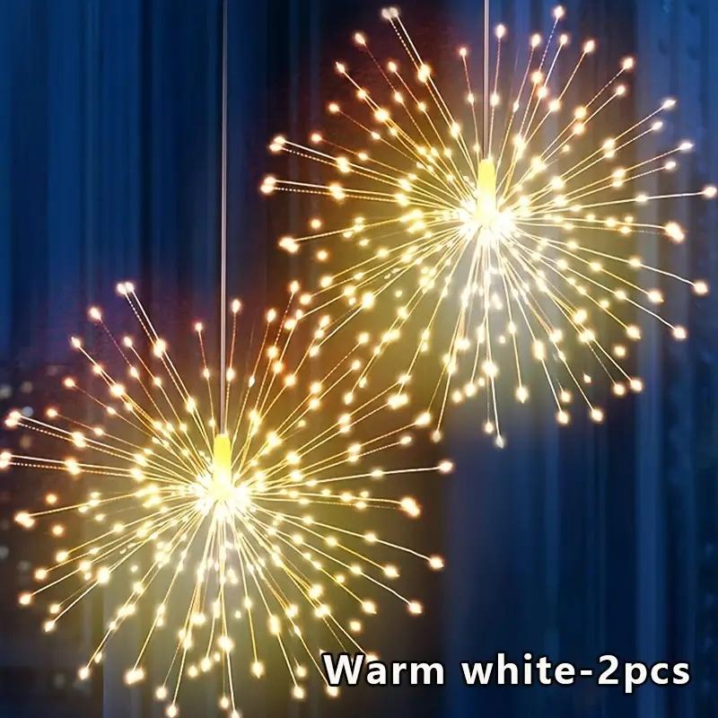 180-450 светодиодов Солнечные шары-фейерверки, Дистанционное управление 8 режимов Регулируемые Подвесные Медные Проволочные Фонари, для Дворового освещения